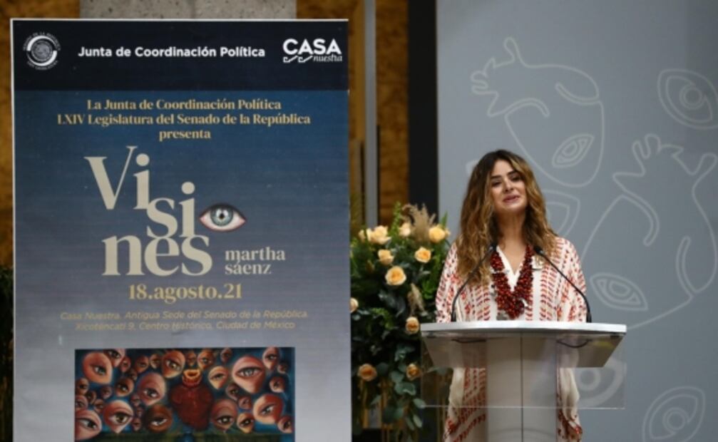 Inaugura Senado exposición pictórica “Visiones”, de la artista Martha Sáenz 