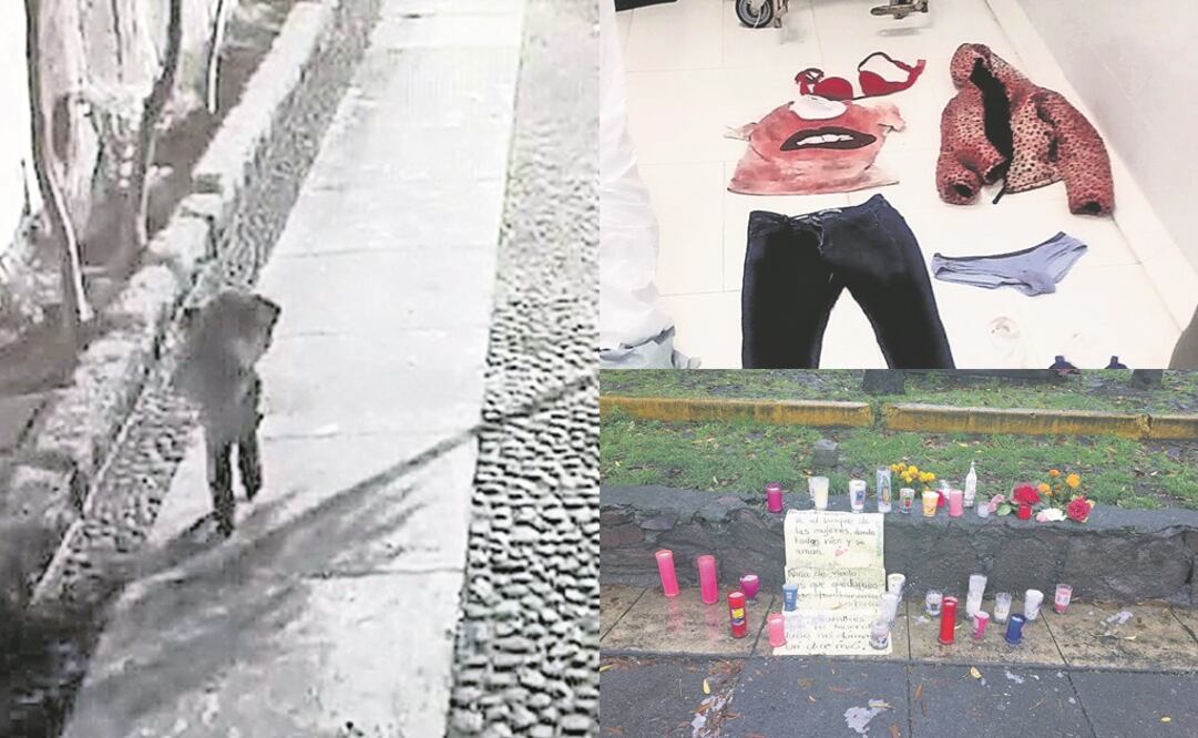Cámaras de videovigilancia captaron el momento en que un sujeto abandonó el cuerpo de Ingrid —cuya ropa tenía manchas de sangre— y luego huyó en un Chevy gris por Insurgentes rumbo al norte (FOTOS: ESPECIALES)