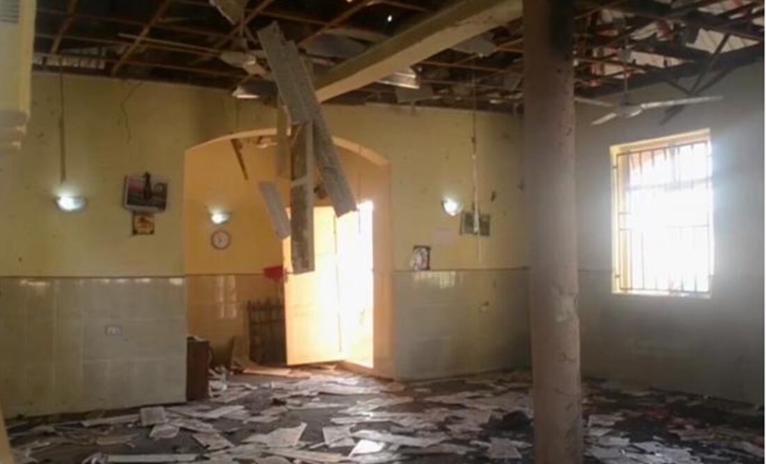 Damages at the site of a suicide bomber attack in Mubi in Adamawa state, in northeastern Nigeria – Photo: AFP