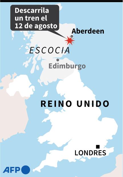 Descarrilamiento de tren en Escocia deja 3 muertos y 6 heridos