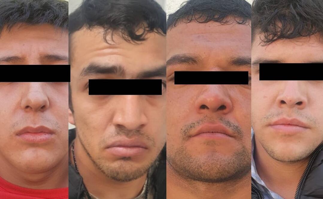 Foto: Especial/ Cuatro de los nueve detenidos tras el robo