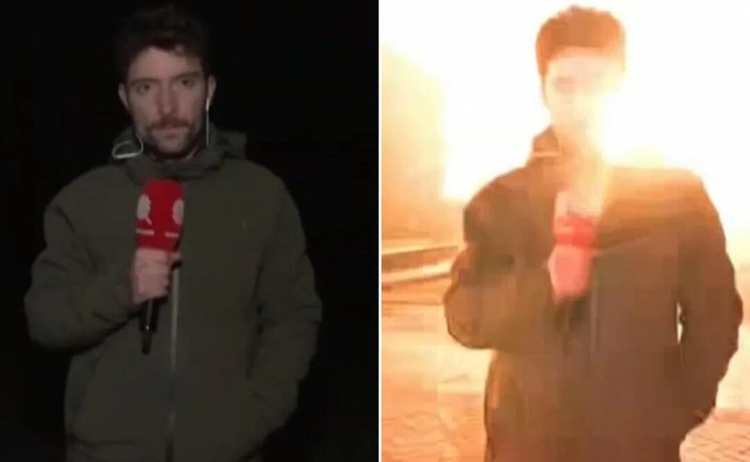 La explosión tomó desprevenido al periodista francés. Foto: Tomada del video