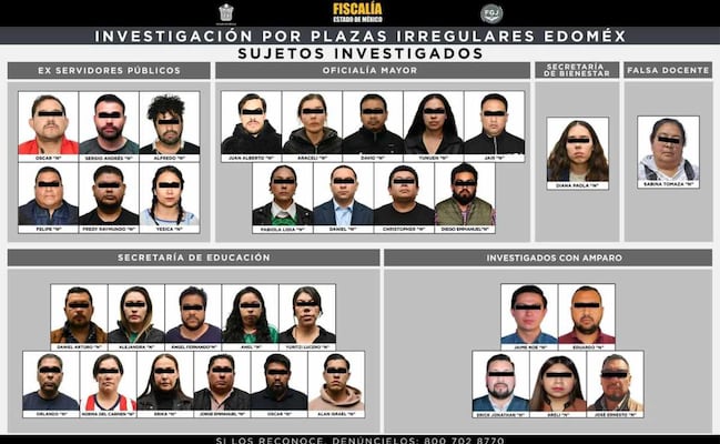 Vinculan a proceso a 26 personas por red de "aviadores" en Edomex; vendían plazas del gobierno en diversos municipios