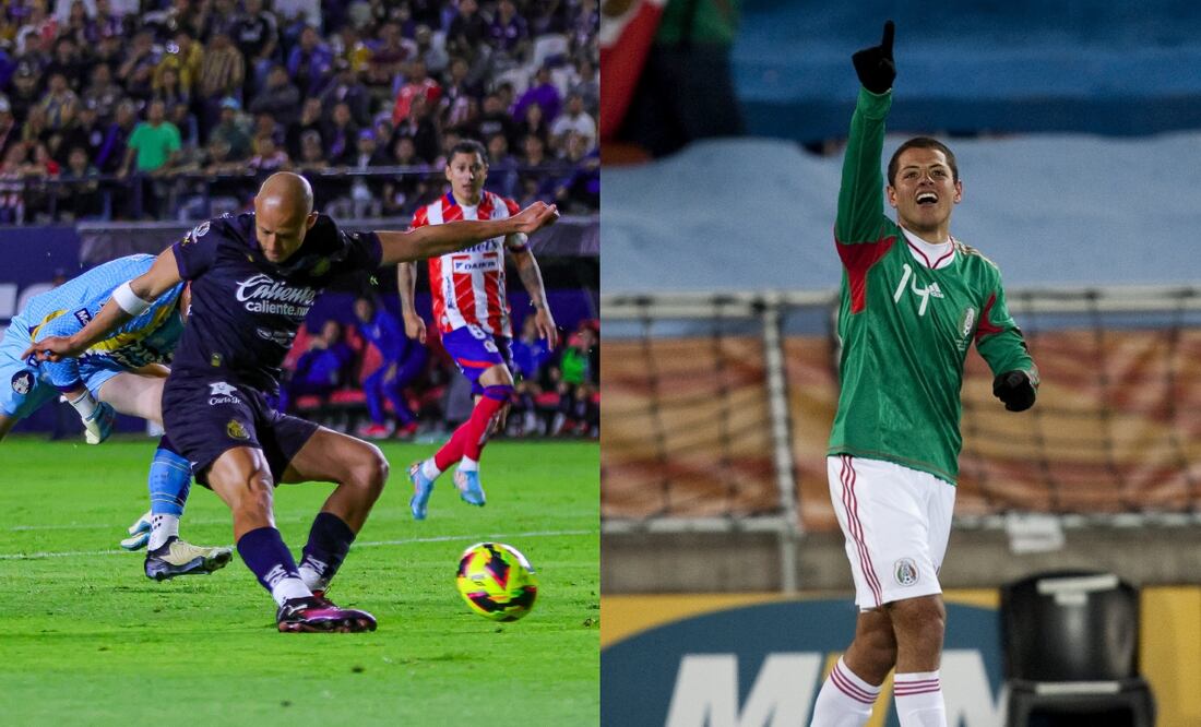 Chicharito Hernández comparó su gol contra San Luis con el que le anotó a Francia en el Mundial - Fotos: Imago7 y Archivo EL UNIVERSAL