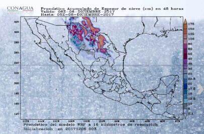 Prevén nevadas en el norte y noreste del país por tormenta invernal
