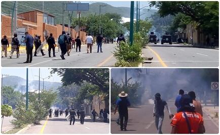 Policías repliegan a normalistas que bloqueaban carretera en Chiapas