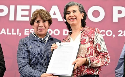 Delfina Gómez ha entregado en nueve meses 2 mil 700 títulos de propiedad a pobladores del Edomex