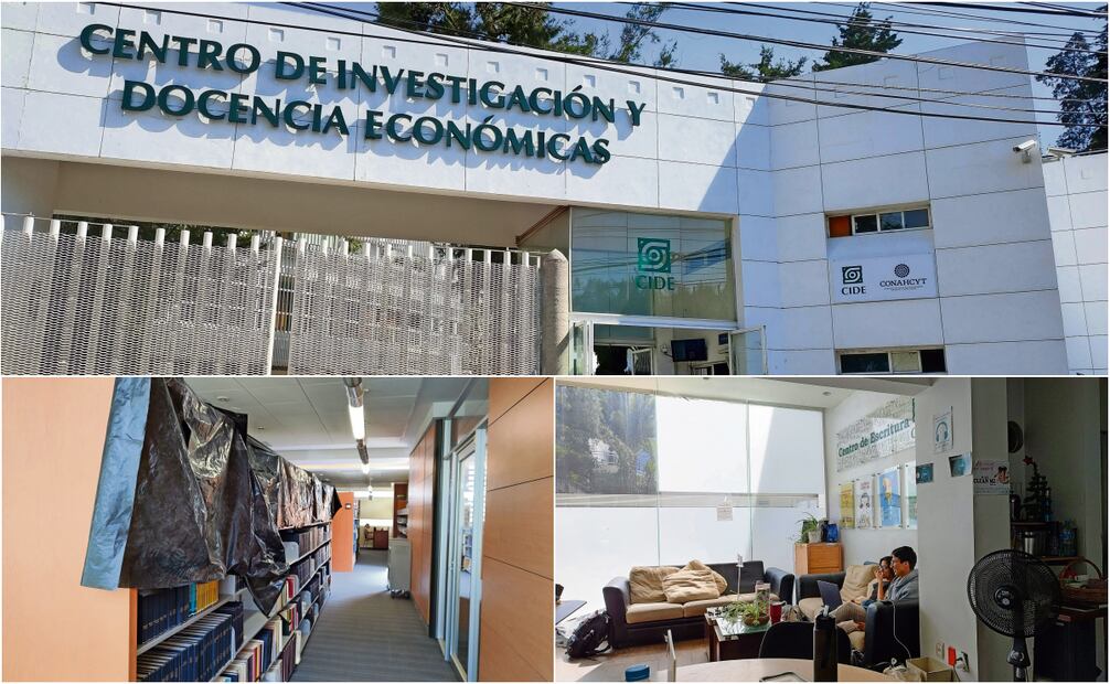 El nuevo logo del Conahcyt (que incorporó la H el año pasado) luce a un
costado del logo del CIDE, en la fachada del Centro. Foto: Cristopher Cabello | El Universal