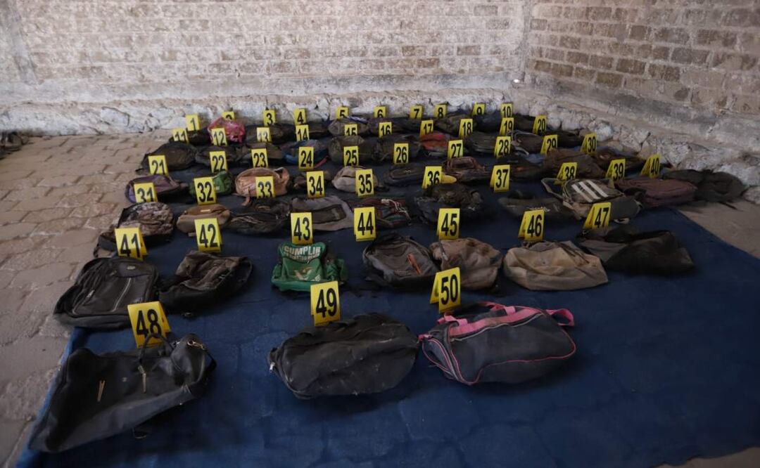 El pasado 5 de marzo, fueron encontrados restos óseos, cientos de prendas de vestir, mochilas, objetos personales y entre 200 y 400 pares de zapatos en Teuchitlán, Jalisco (11/03/2025). Foto: Fiscalía de Jalisco