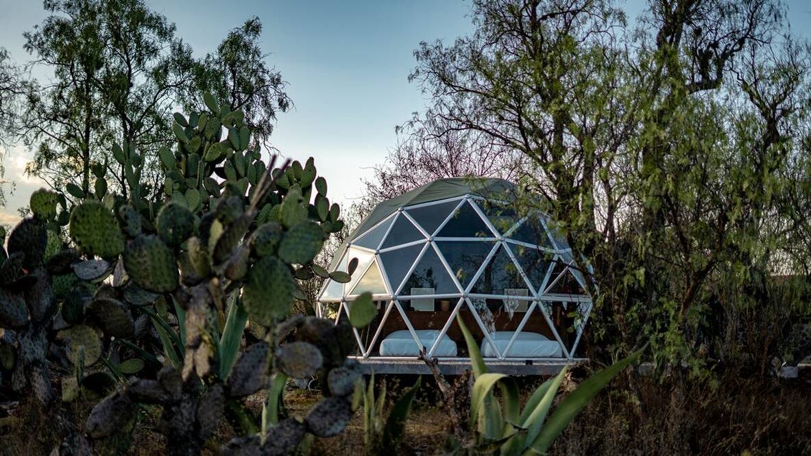 Estos domos geodésicos se encuentran una tranquila comunidad rural. Fotos: Cortesía