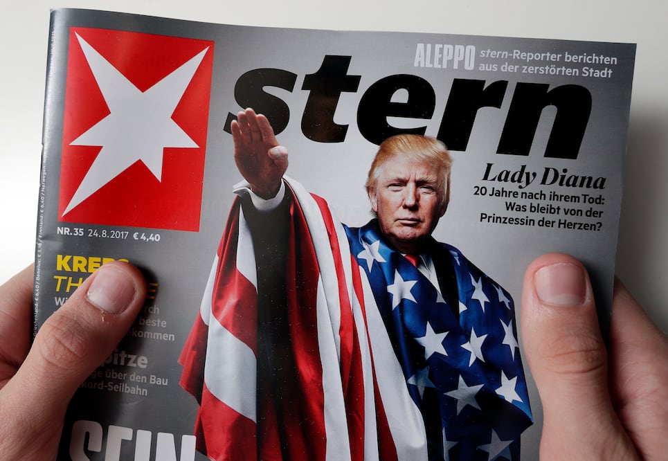 Revista alemana publica portada con Trump haciendo saludo nazi