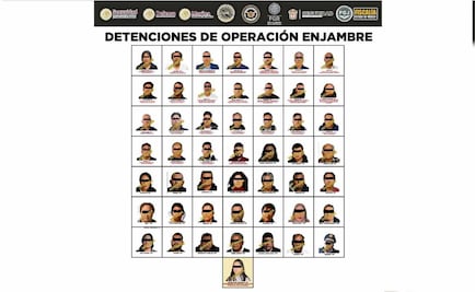 Suman 50 exfuncionarios detenidos por Operación Enjambre