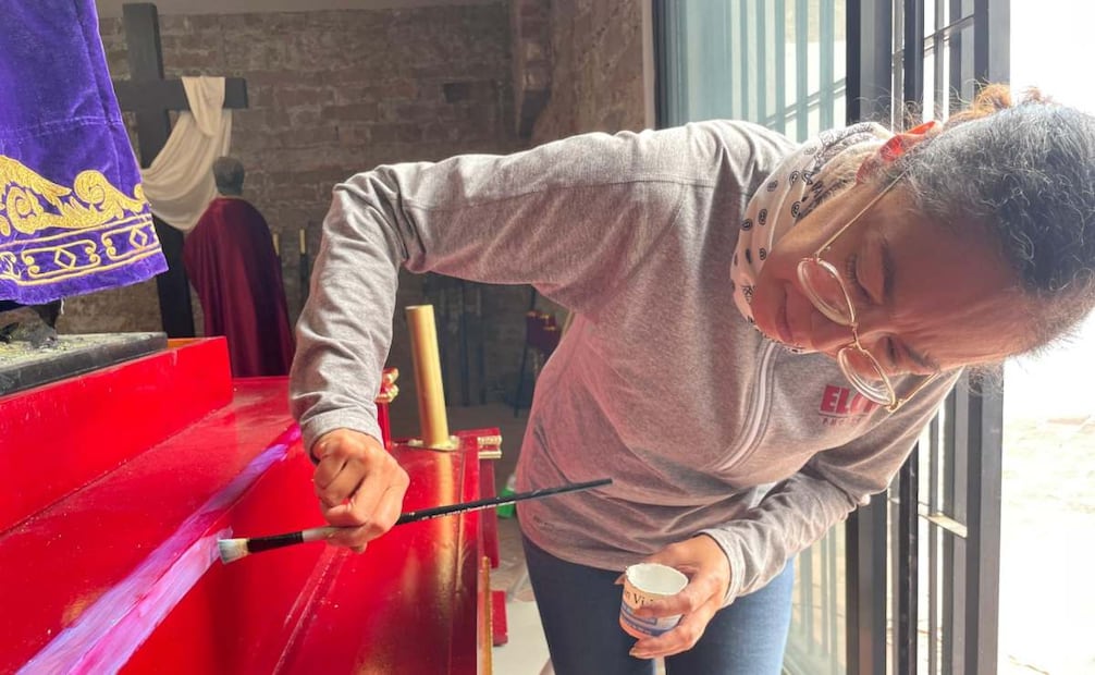 Restaurando la fe, el legado de siglos que preserva las imágenes de Semana Santa. Foto: Humberto Torres / EL UNIVERSAL.