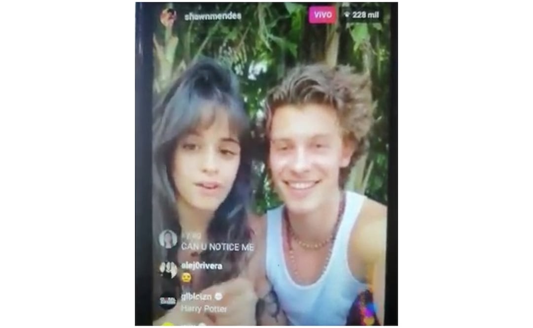 Camila Cabello y Shawn Mendes. Foto: Captura de pantalla