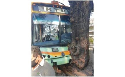 Camión de RTP choca contra árbol en la GAM; hay 8 lesionados