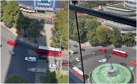 Así se ve "el Metrobusito y su papá el señor Metrobús" sobre Paseo de la Reforma