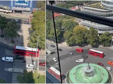 Así se ve "el Metrobusito y su papá el señor Metrobús" sobre Paseo de la Reforma