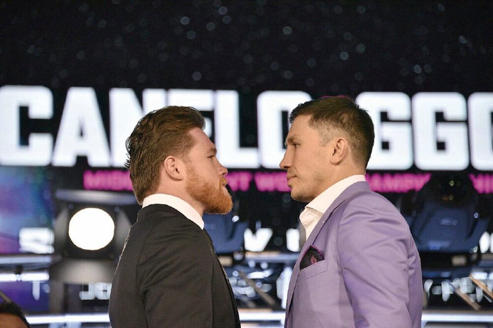 Canelo y Golovkin, cara a cara, en Los Ángeles (ALMA MONTIEL. CMB)