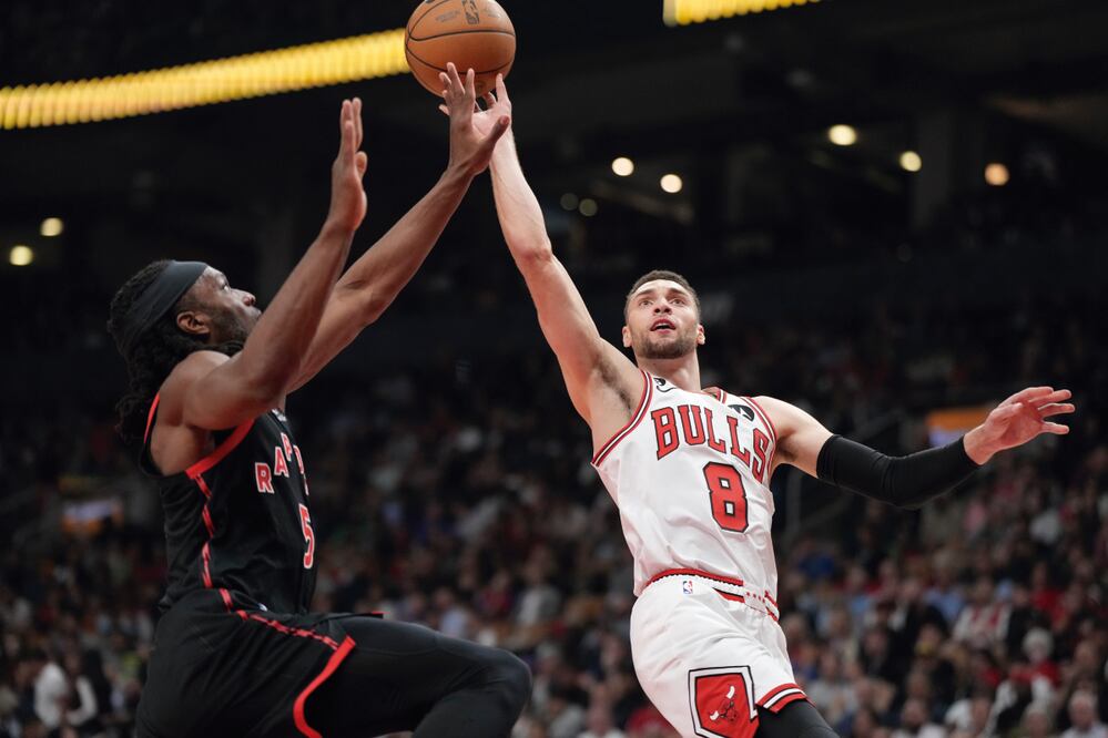 Zach LaVine durante el partido con Toronto Raptors / Foto: AP