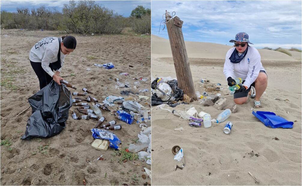 Recolectan más de media tonelada de basura en la Isla de Altamura en Sinaloa. Foto: Especial