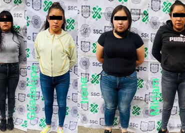 Caen 4 mujeres de banda ligada al robo y narcomenudeo en la zona Centro de la CDMX