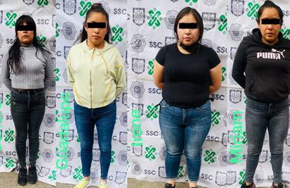 Caen 4 mujeres de banda ligada al robo y narcomenudeo en la zona Centro de la CDMX