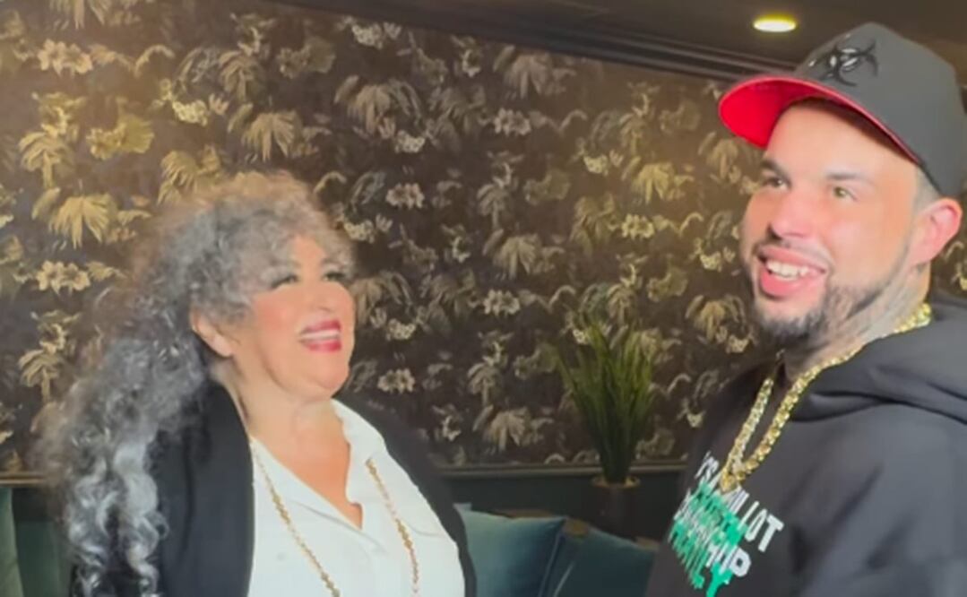 Emiliano Aguilar y Amanda Miguel se conocen y la cantante le brinda apoyo al hijo mayor de Pepe Aguilar.