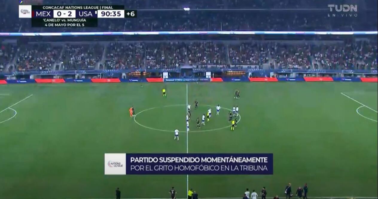 El partido se suspendió dos veces por el grito homofóbico / Foto: Especiales