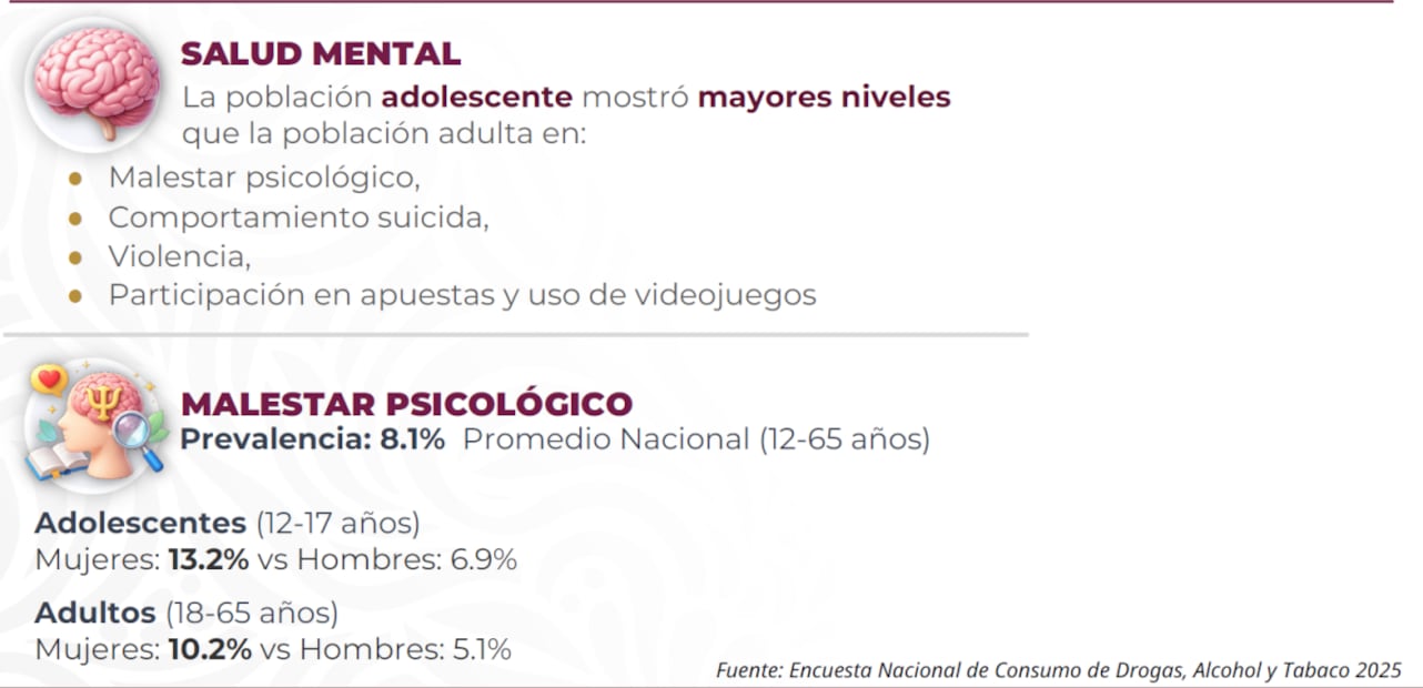 Encuesta Nacional de Consumo de Drogas, Alcohol y Tabaco 2025. Foto: Especial