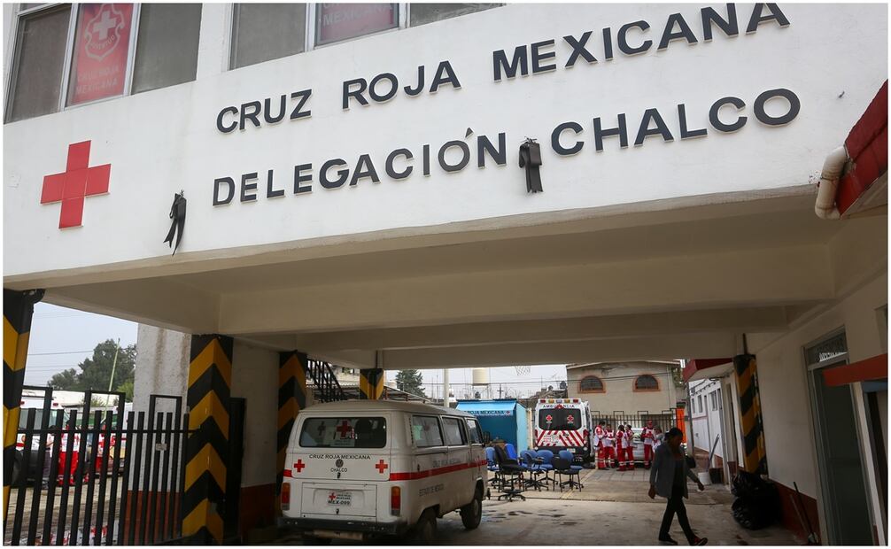 Cruz Roja de Chalco retoma actividades después de que las instalaciones duraron ocho días bajo el agua. Foto: Luis Camacho|El Universal
