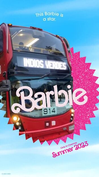 El Metrobús compartió su póster de Barbie en redes sociales. Foto: Facebook Metrobús