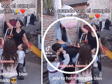 ¿Cómo le hizo? Niño se hace viral en TikTok al agarrar todos los dulces de una piñata