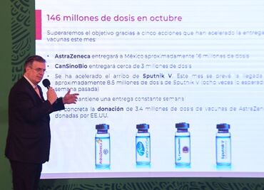 México recibirá 3.4 millones de dosis de vacunas donadas por E.U: Ebrard