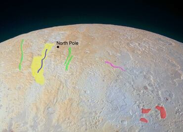 Así se ve el polo norte de Plutón