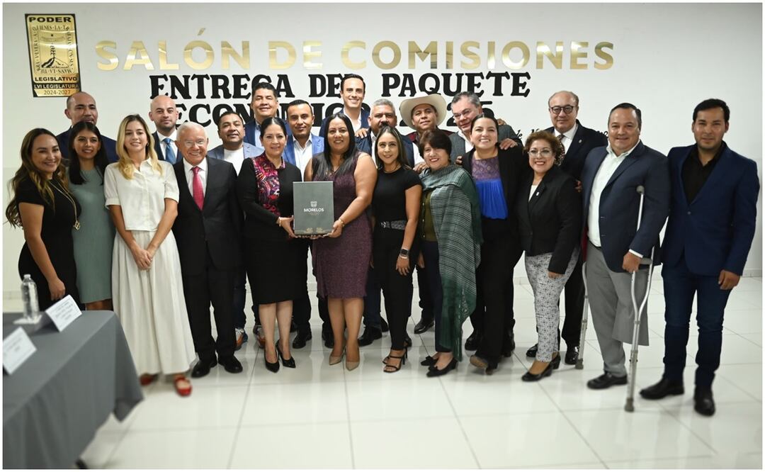 Entrega de Paquete Económico para el ejercicio fiscal 2025 en Morelos (15/11/2024). Foto: Especial