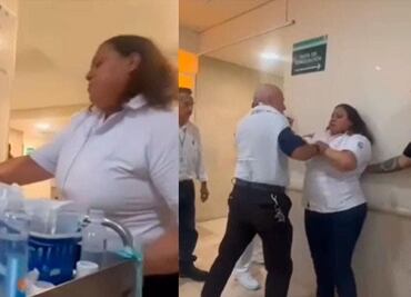 VIDEO: Exhiben a enfermera del IMSS agrediendo a compañeros con jeringas usadas en Ciudad Juárez