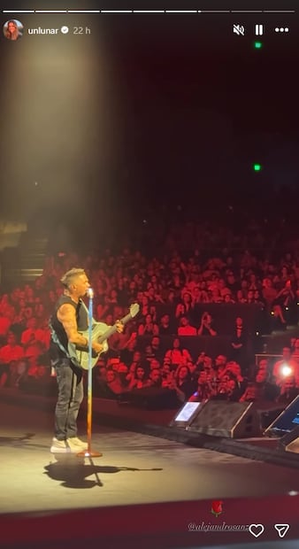 Stephanie Cayo comparte en sus redes momentos del concierto de Alejandro Sanz.