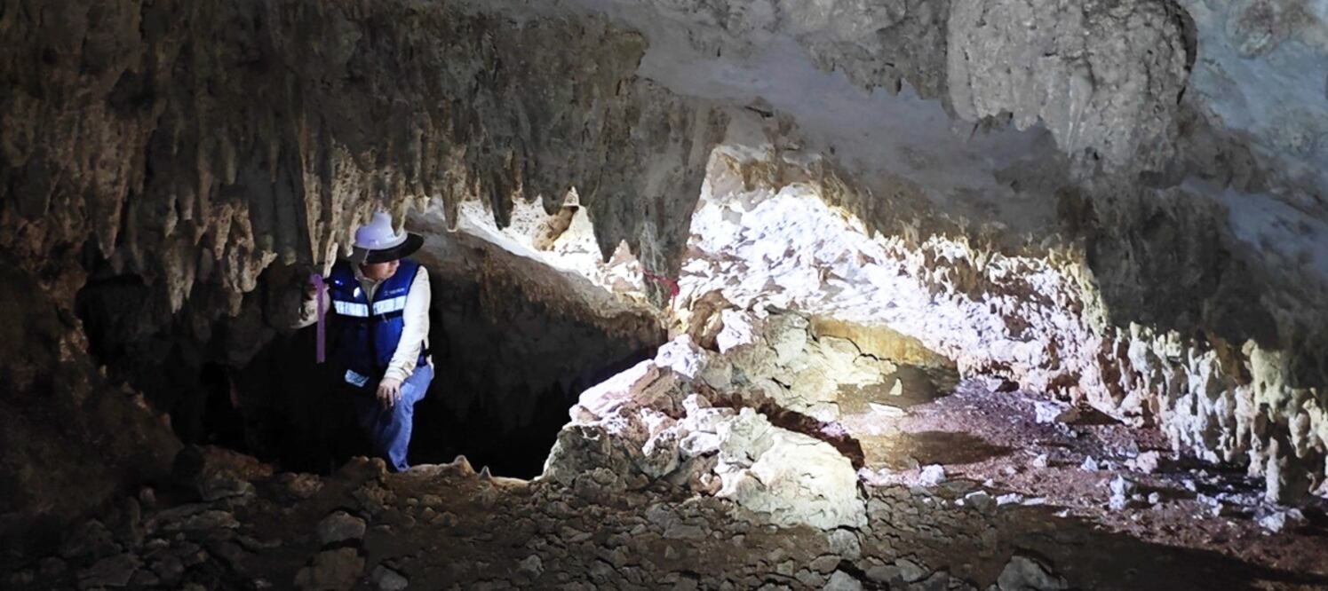 Gruta en el tramo 5 del Tren Maya.
Foto: INAH ,cortesía