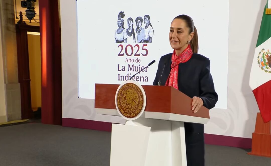 Claudia Sheinbaum en su conferencia matutina del 10 de febrero del 2025. Foto: captura de pantalla