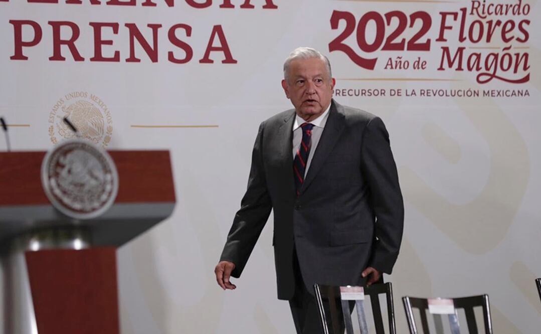 En conferencia de prensa, en Palacio Nacional, el presidente López Obrador dijo que se mantendrá la política de subsidio a los combustibles, Foto: Diego Simón Sánchez/ EL UNIVERSAL