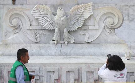INBAL analiza restauración del águila del Hemiciclo a Juárez