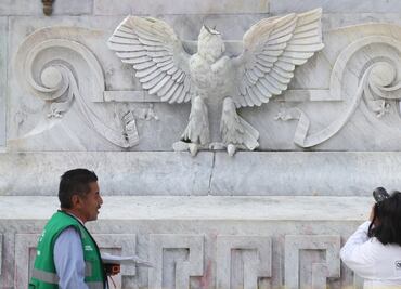 INBAL analiza restauración del águila del Hemiciclo a Juárez