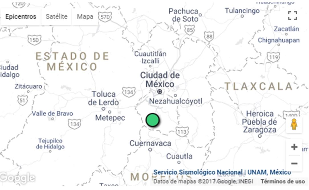 Foto: Servicio Sismológico Nacional 