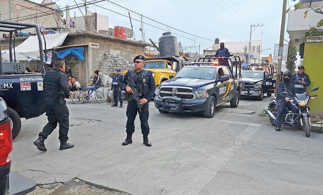 En operativo la SSP desplegó 40 vehículos y 10 automotores pesados denominados UNIMOG. Foto: ESPECIAL