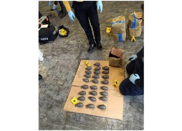 Decomisan casi 2 mil granadas enviadas por paquetería