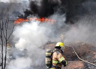 Incendio en instalaciones de la policía de Zacatecas consume 4 hectáreas; fue provocado por menores al jugar con fuegos artificiales