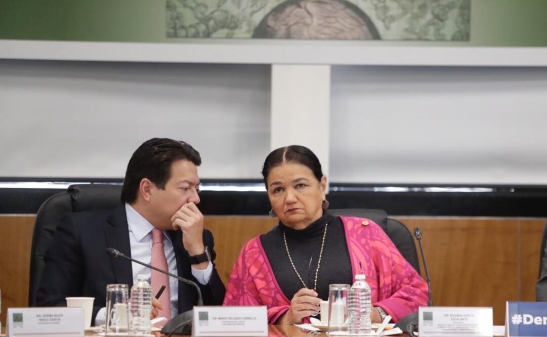 Mario Delgado y Dulce María Sauri. Foto: Iván Stephens/EL UNIVERSAL 