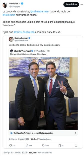 El comentario de la periodista, Sabina Berman, generó gran indignación entre usuarios de internet. Foto: Captura de pantalla