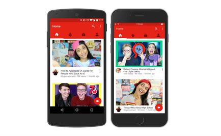YouTube se reinventa en móviles