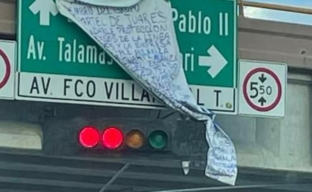 Dejan “narcomantas” en puentes de Ciudad Juárez, Chihuahua